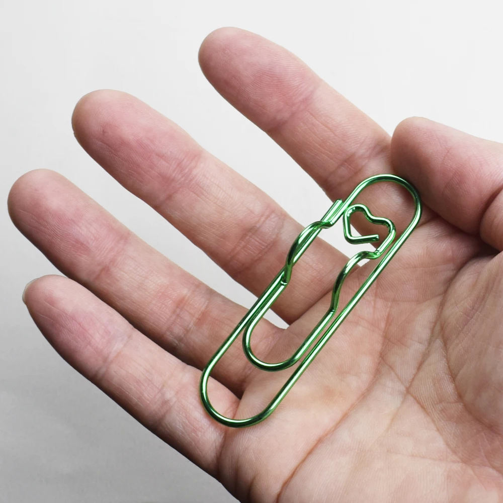 Multifunctional Metal Paper Clip with Integrated Pen Holder for Notebooks School and Office Stationery