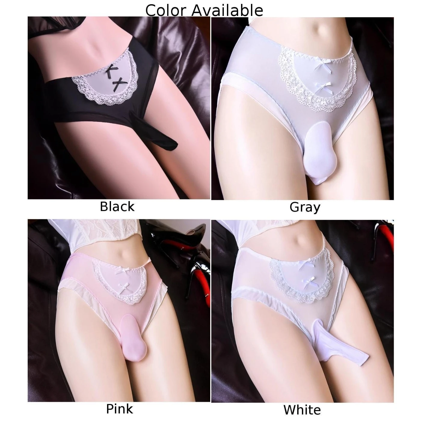 Men Mesh Sexy Knickers Briefs Low Waist Gay Men Sexy Briefs Medium Waist Underwear Breathable Ice Silk Pouch Panties Sweet