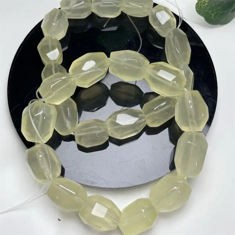 

Natural Lemon Citrine Freeform Quartz Bead Bracelet Fashion Reiki Gemstone Round Beads Bracelets Jewelry Couple Gift 1PCS
