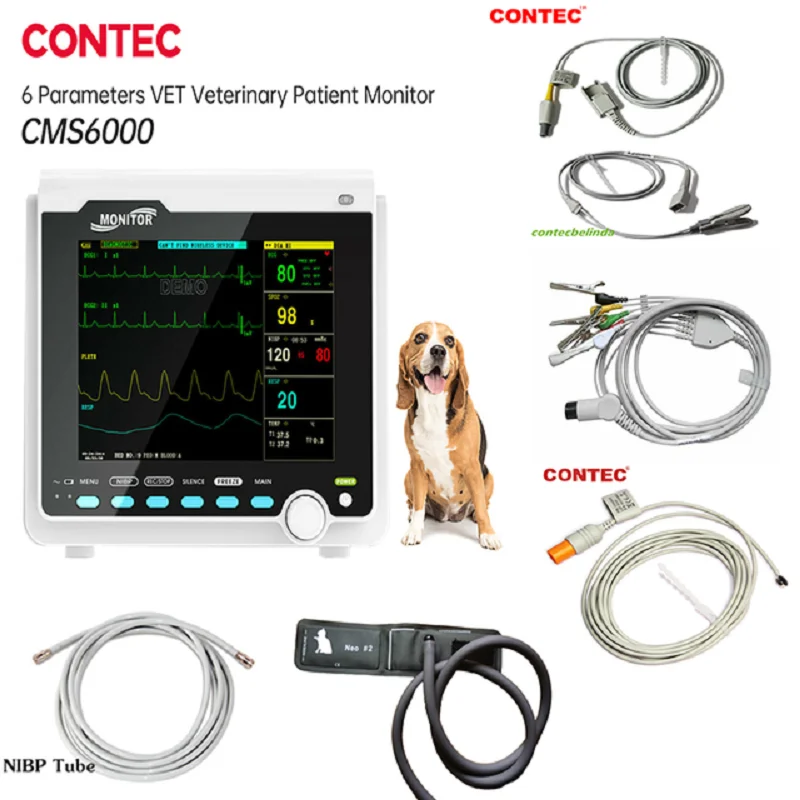 CONTEC CMS6000 Patient Monitor Human/Veterinary Portable 6 Parameter 8\