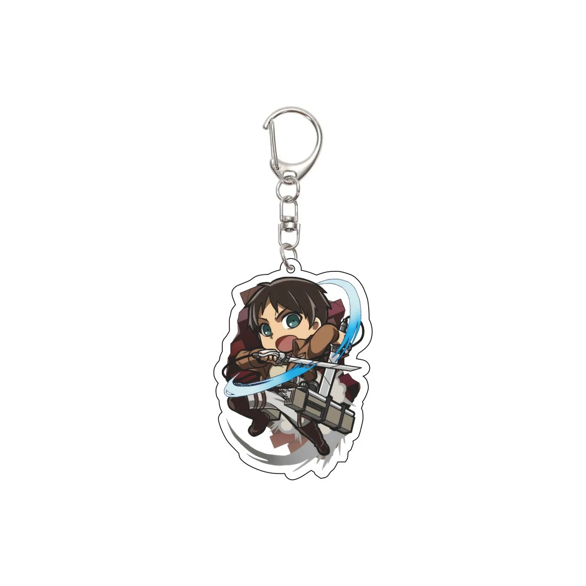55MM Anime Attack on Titan Schlüsselanhänger Eren Jaeger Mikasa Ackerman Armin Arlert Hange Zoe Schlüsselanhänger Weihnachtsgeschenke