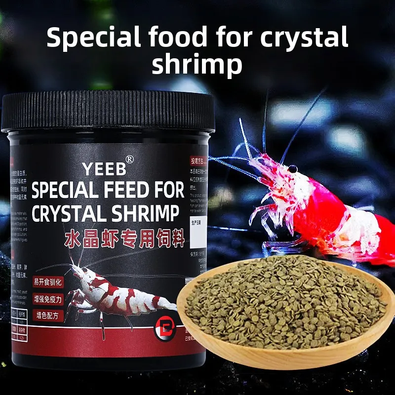 

yeeb Shrimp Food Trio - Complete Diet for Crystal/Black/Cherax Shrimp, Mineral-Rich Sinking Wafers