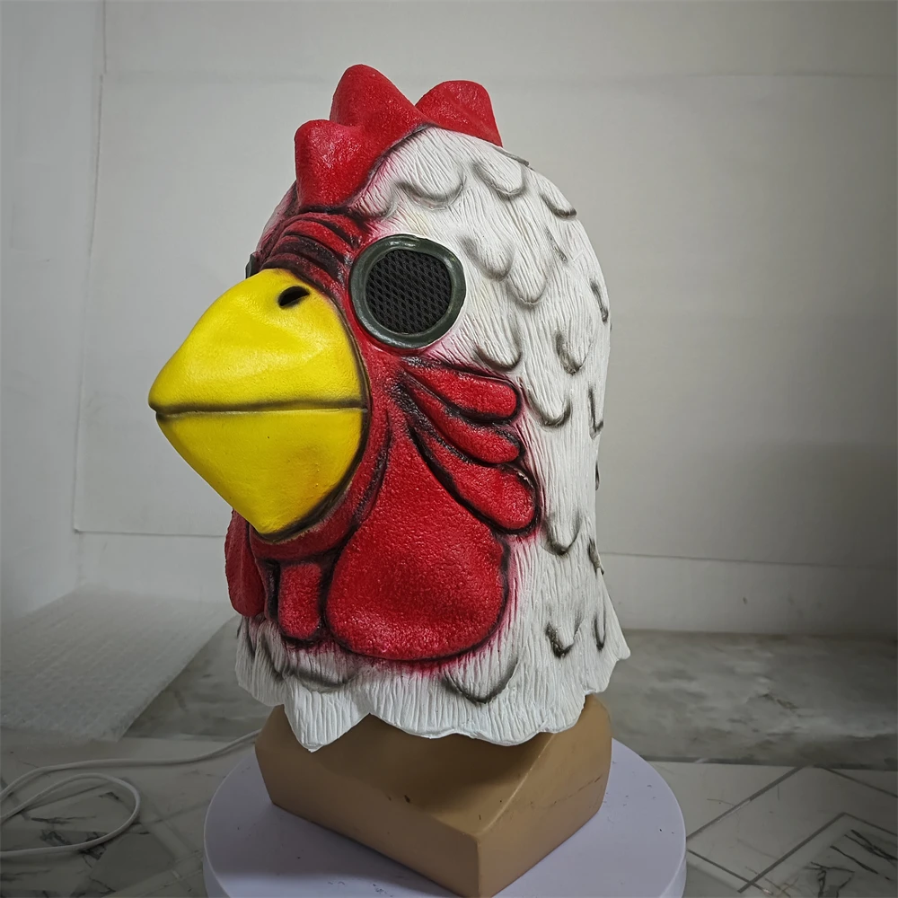 Hotline Miami Richard Rooster Mask Game Cosplay Funny Animal Head Cover White Rooster Mask Halloween Party Prop Mad Chicken Mask