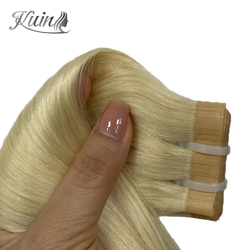 Straight PU Weft Hair Extensions Invisible PU Skin Weft Raw Virgin Hair 14