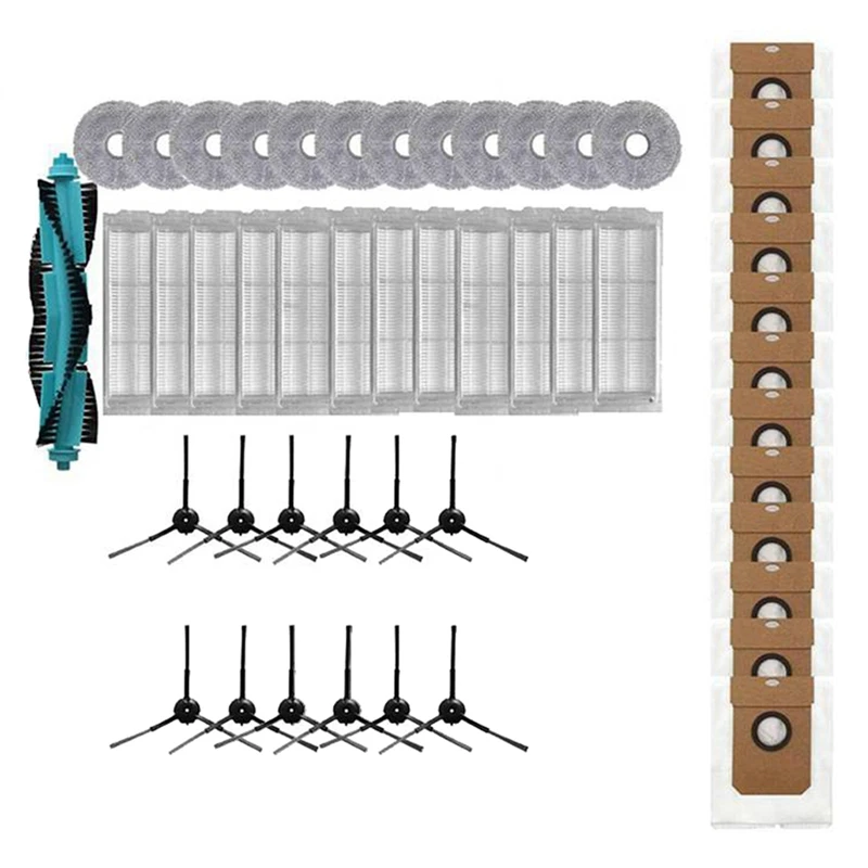 

Compatible For Cecotec Conga 11090 Spin Revolution Main Side Brush Hepa Filter Mop Cloth Dust Bag Accessories Kit