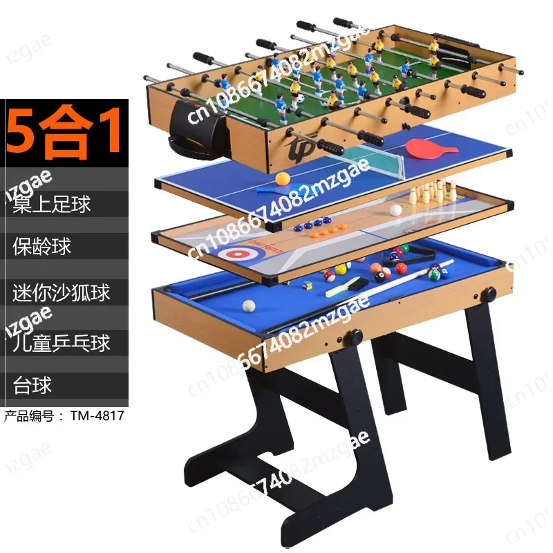 

4 in 1 Folding Multipurpose Pool Table, Stand Up Football Table, Billiards, Ping Pong Ice Hockey