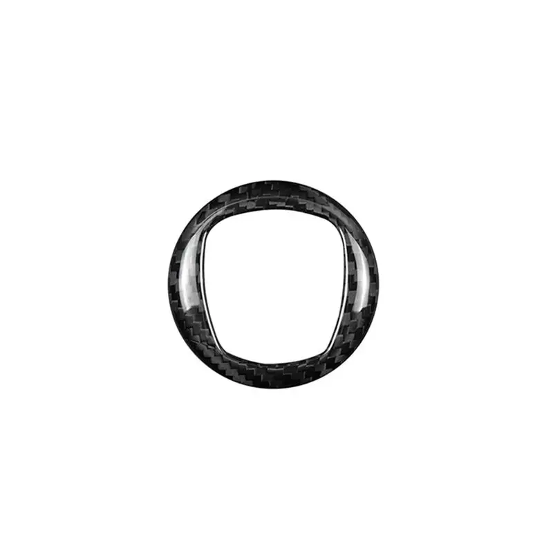 

Наклейка из настоящего карбона для Fiat 500 2008-2023, накладка на центральное кольцо рулевого колеса, аксессуары для интерьера (черный)