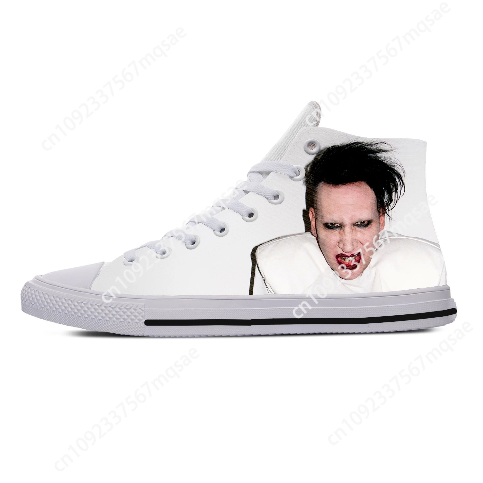 Heiße Mode 3d Marilyn Manson High Sneakers Männer Frauen hochwertige Freizeit schuhe Sommer Frau Mann High Help Board Schuhe