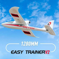 FMSRC RC Airplane 1280mm Easy Trainer 1280 V2 PNP Durable EPO Trainer Beginner 4CH Model Plane Aircraft Avion Cheap Small Glider