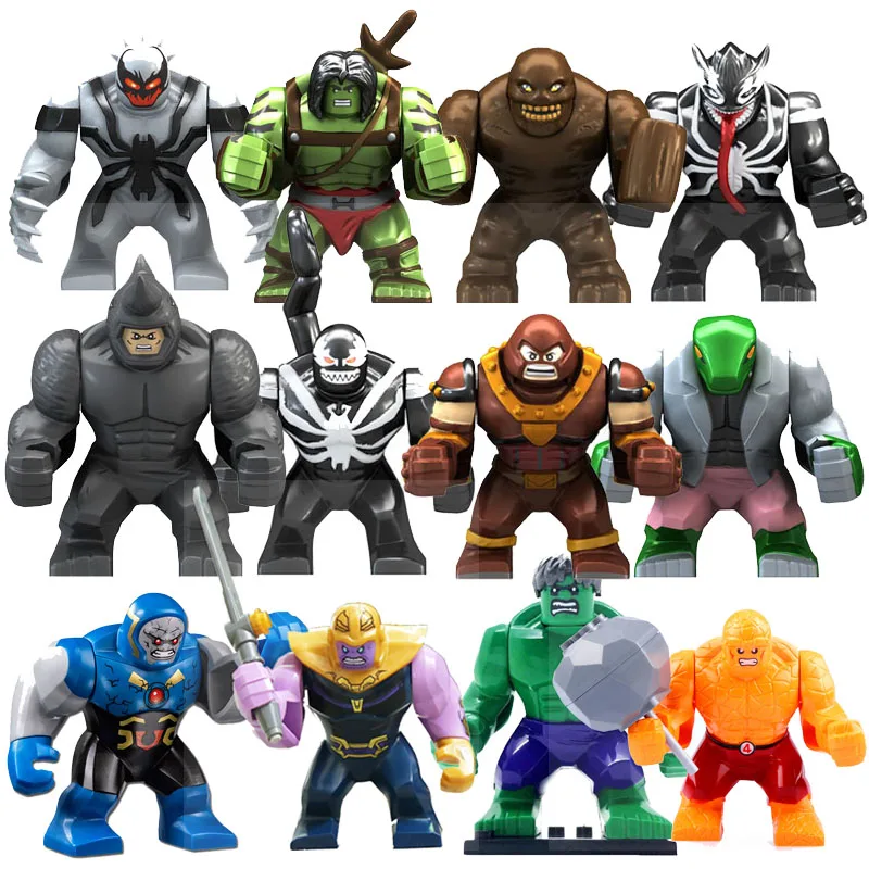 Marvel Mini Building Blocks Adult Boy Superhero Animal Figure Hulk Thanos Venom DIY Building Blocks Toy Children\'s Gift