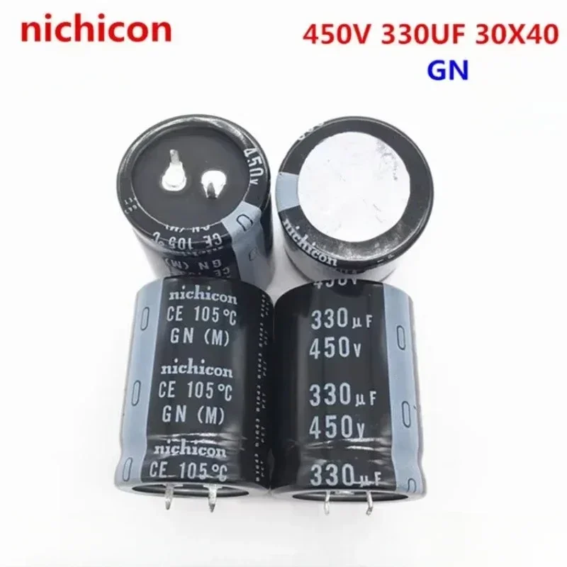 2 uds/5 uds Nichicon GN 30x40mm 450V330uF condensador electrolítico PSU a presión 330uF/450V