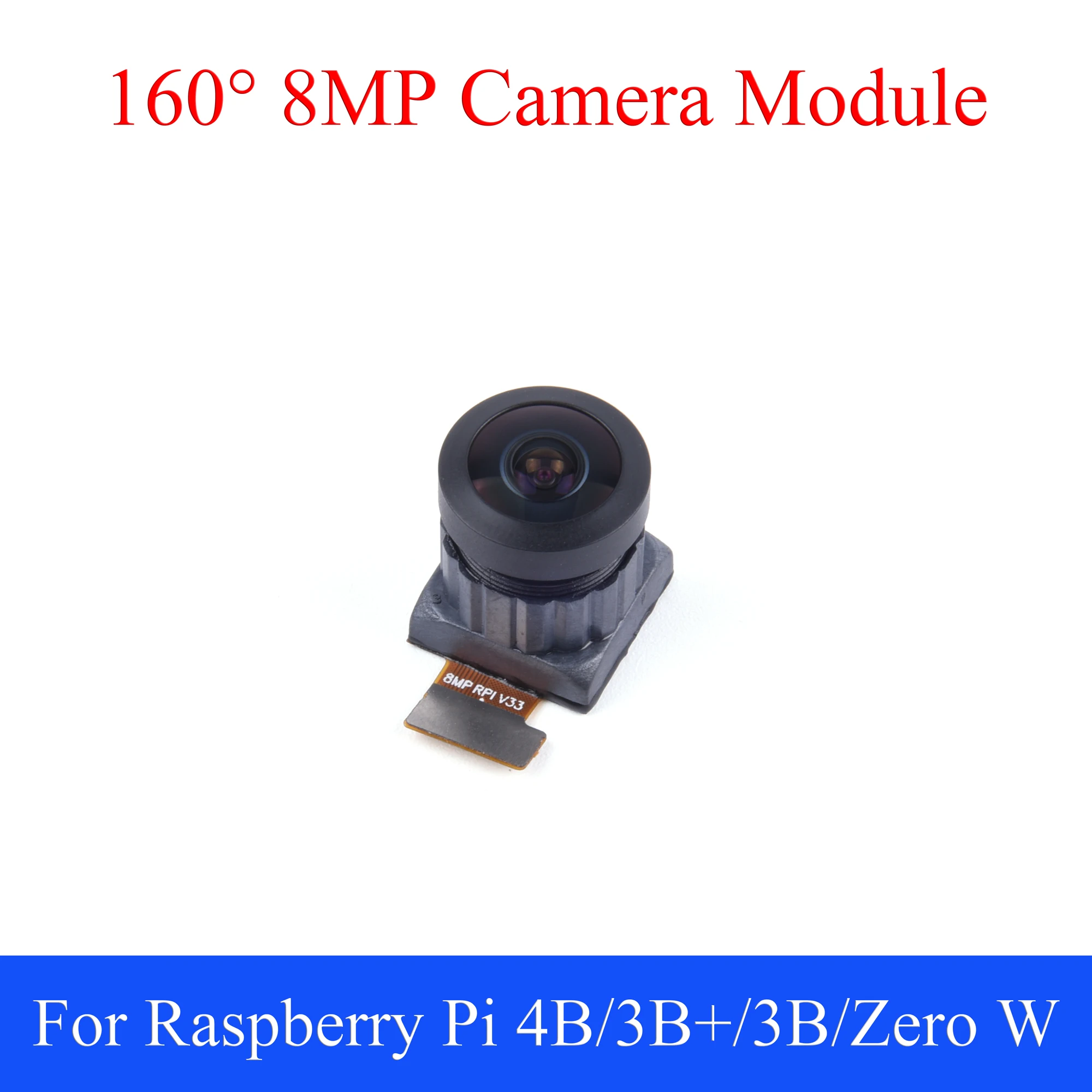 1PCS Raspberry Pi V2 Camera Wide-angle Replacement Module 160° 8MP Webcam For Raspberry Pi 4B/3B+/3B/Zero W