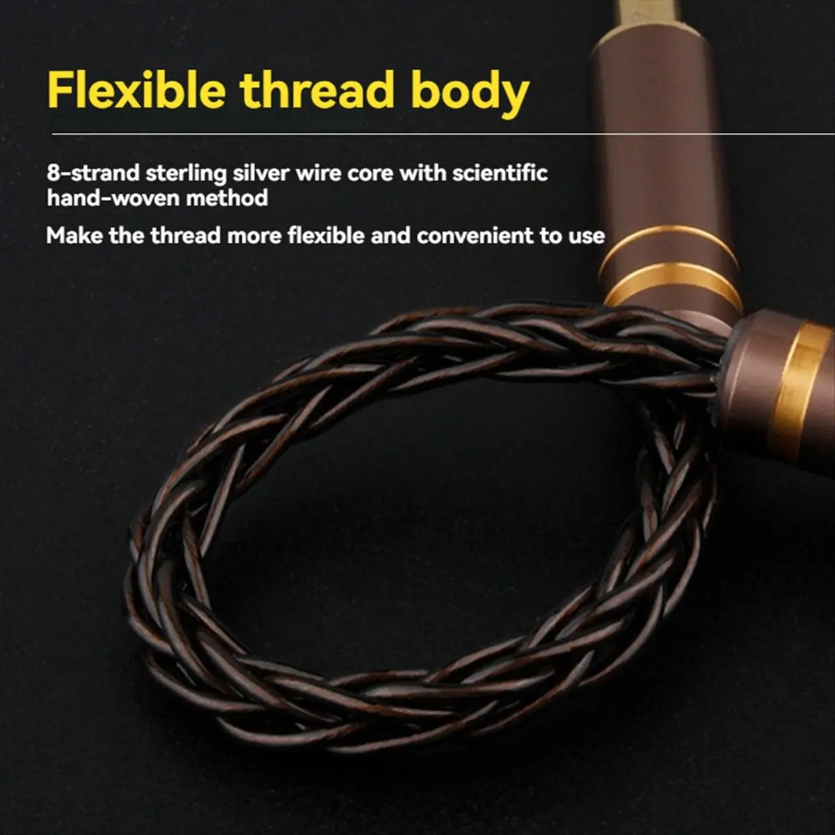 Super Sale HIFI Balanced Audio Cable 8-Core Earphone Adapter Cable 3.5MM Male to Female AUX Jack Adapter Cable B
