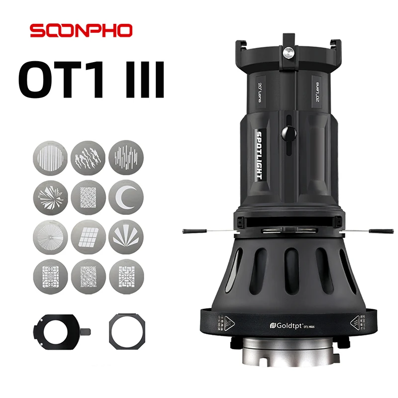 SOONPHO OT1 III Bowens Mount Focalize Conical Snoots Optical For Photography Lighting Led Light For Photo Art Special Effects