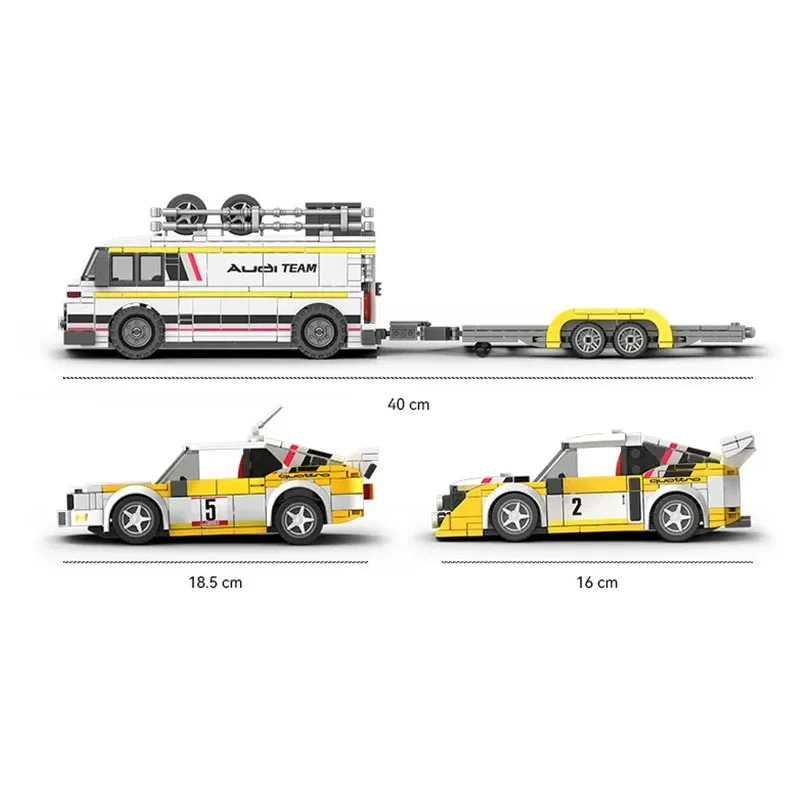 

PB8812 Australia S1 Team Building Blocks Kit 3in1 Technical Sports Car E2 Truck Trailer Model Bricks Toys for Kids Adults Gifts