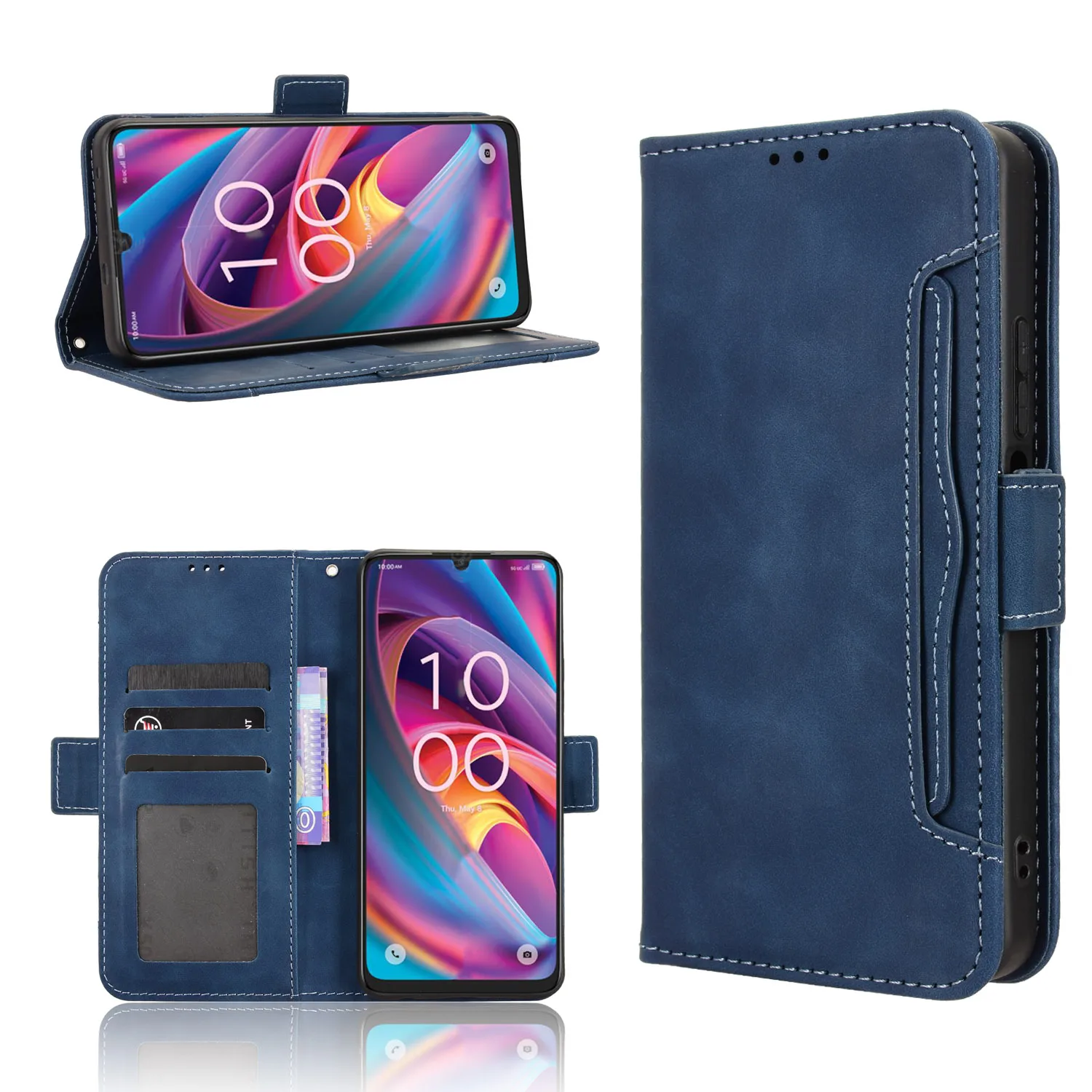 

Leather Case For TCL K32 5G K33 5G Strong Magnet Case Flip Magnetic Wallet Flip Cover of ZTE nubia Focus 2