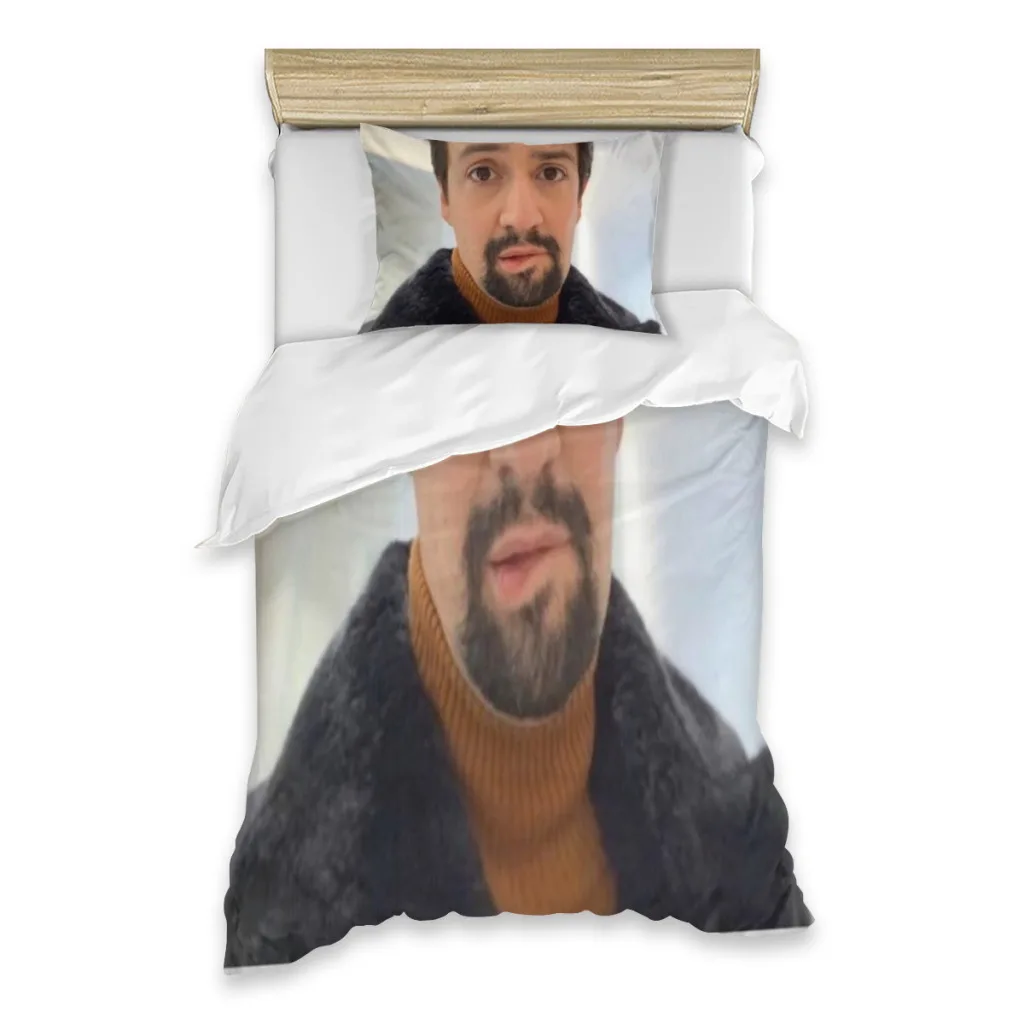 

manuel miranda lip bite meme Single Bed Sheets Set Complete Case Single Linen Quilt Cover