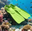 

Soft Flexible Swimming Fins, Professional Diving Snorkeling Flippers non-slip lightweight