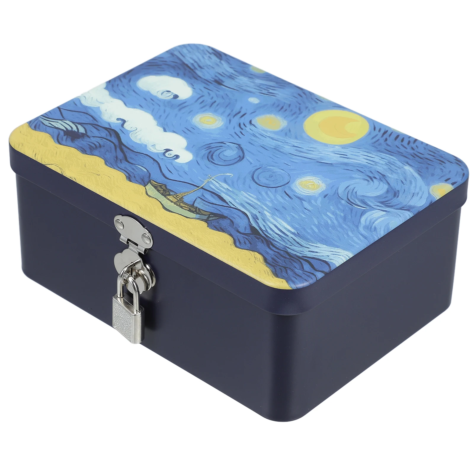 

Decorative Starlight Metal Tin Box Airtight Locking Cookie Jar for Kitchen Counter Storage of Candies Cookies Treats Vintage