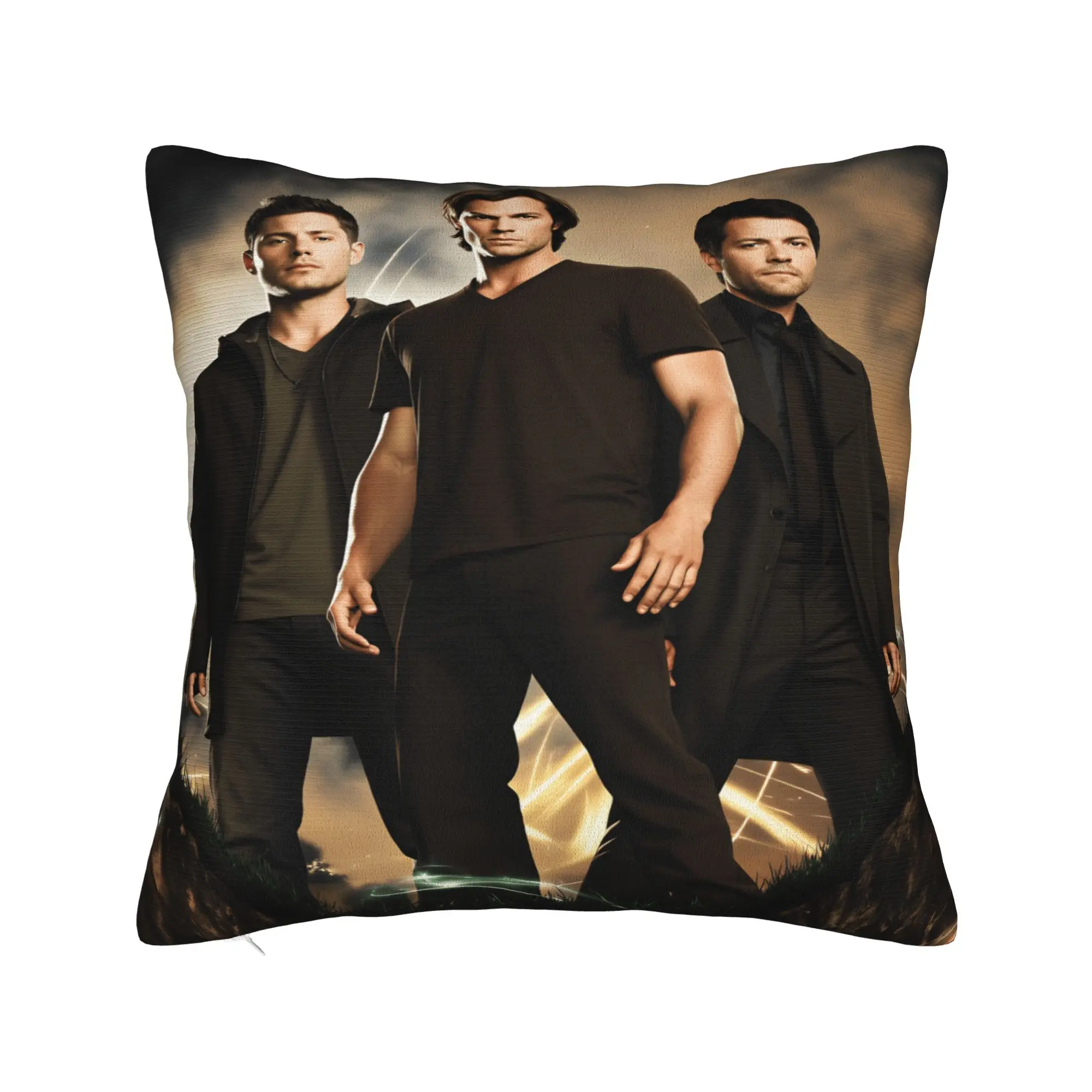 Pillow Cover 3D SPN Supernatural Sign Dean Sam  Kawaii Pillow Case For Couch Sofa Bedroom Pillowcases