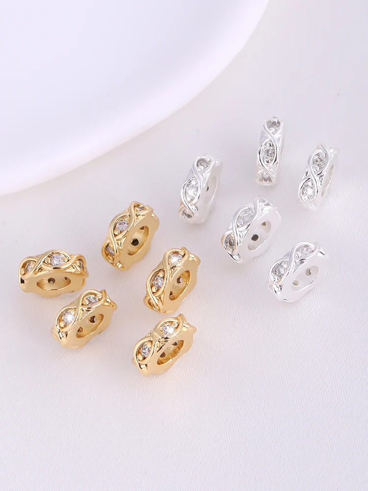 8k ouro sp contas e pingentes diy pulseira de pérola nelace rodas sp contas acessórios para faion jóias ing