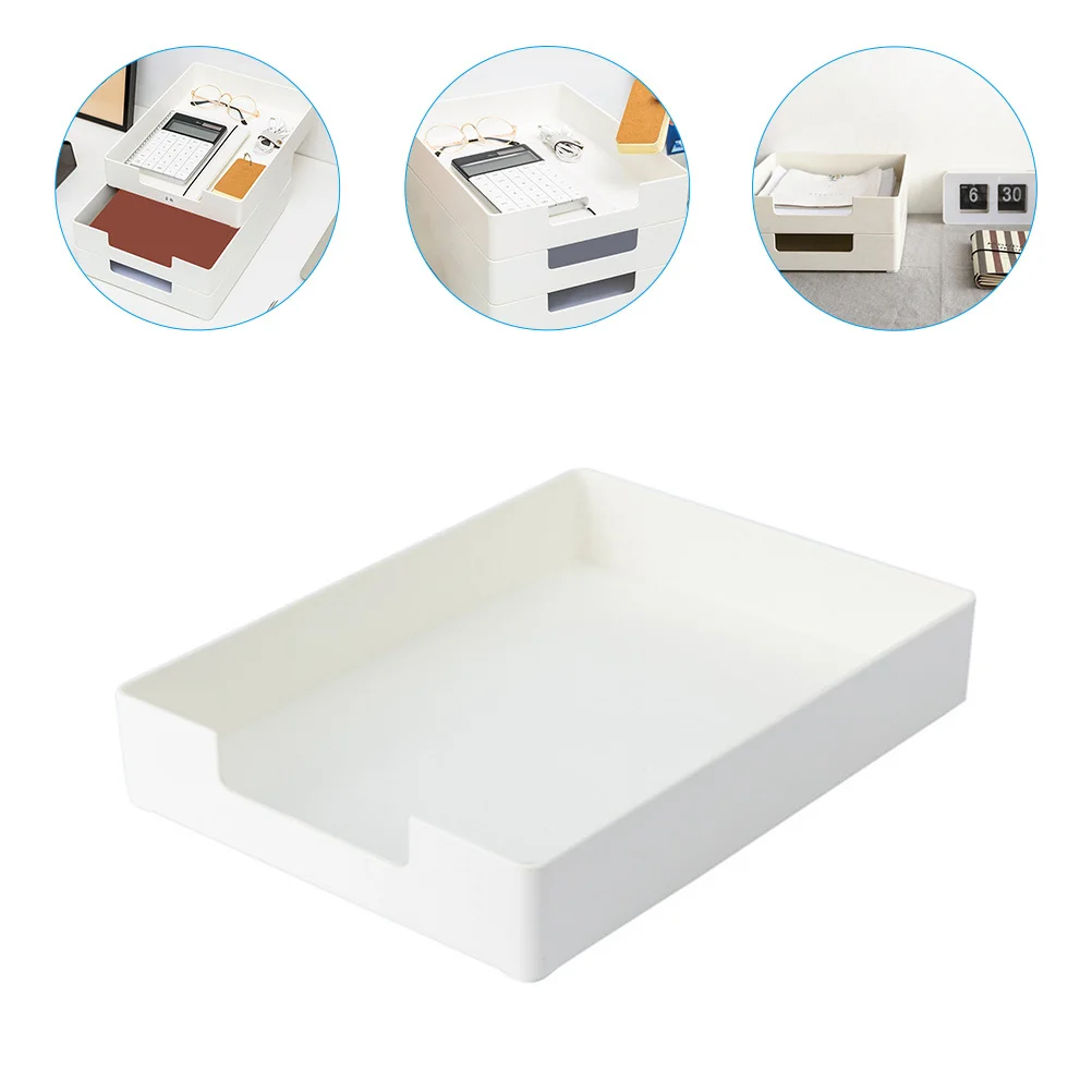 

Desk Organizer Simple Fashionable Design Home Decoration Multi-Function File Organizer Stackable Storage Use