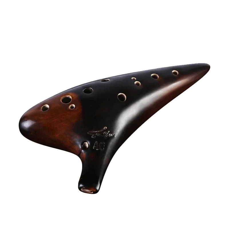 12 Holes Ocarina Big Lacquer Smoked Seven-piece Ocarinas Set AC SF SG SC AG AF BC Beginner Professional Musical Orff Instruments