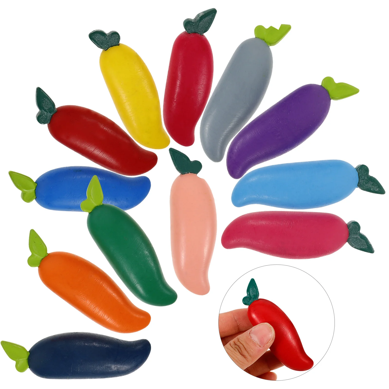 

12Pcs Colorful Washable Crayons Fruits Shaped Mini Crayons for Painting Drawing Creativity Wax Marker Pencil