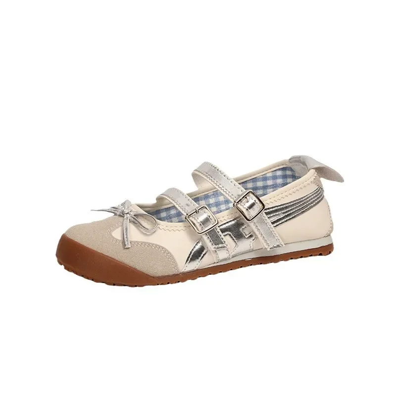 

Women's Bowknot Ballet Mary Jane Shoes Dance Flats Fashion Pumps Buckle Slip-On Loafers Tennis