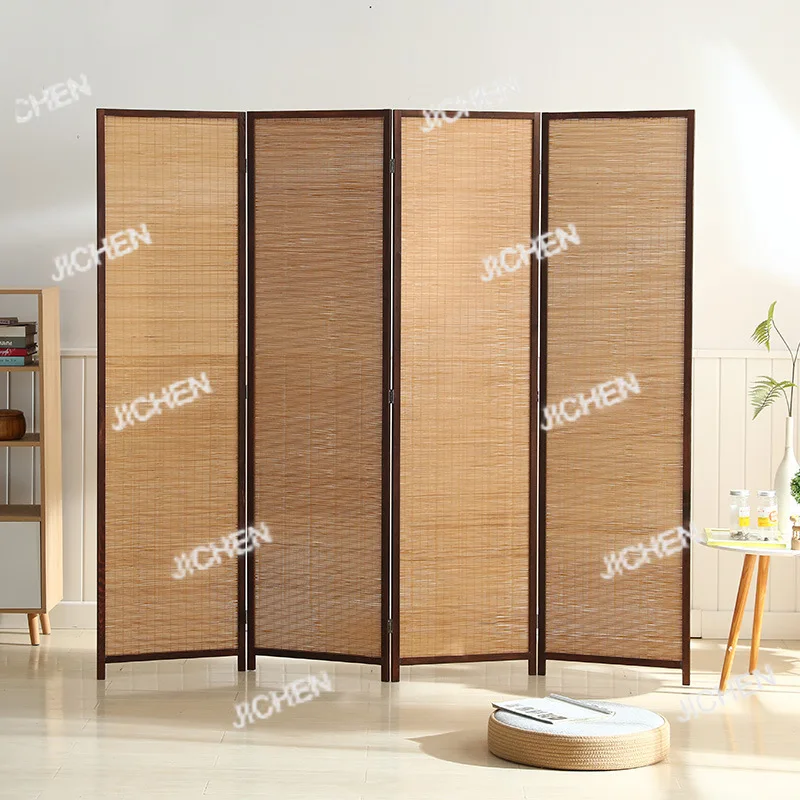 

Индивидуальная камфорная сосновая рама, бамбуковый ломтик, плетение, современный простой отель, домашний офис, сменный блок одежды, экран