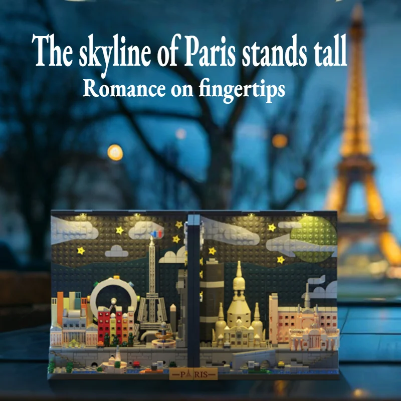 

1540pcs+ Paris Book Stand Block Set - Ideal for book lovers and builders. A /high - difficulty building set/, perfect as