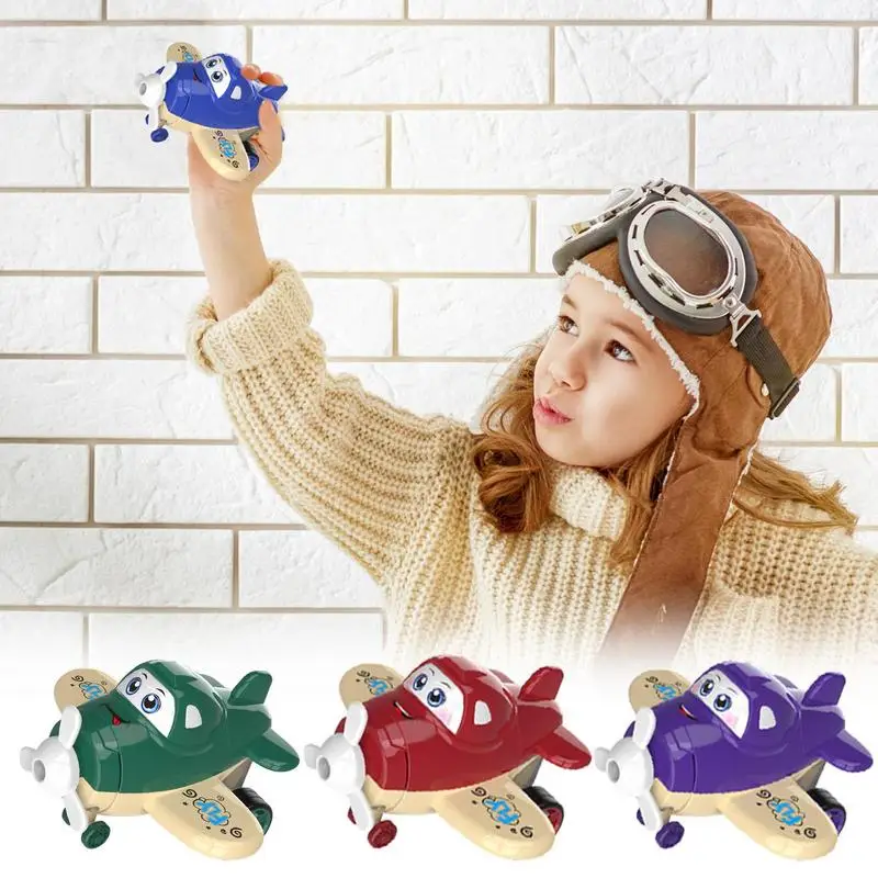 Kids Transforming Airplane Toy Cute Cartoon Inertial Plane Collision Deformation Aircraft Boy Robot Model Train Toys Gift Prize