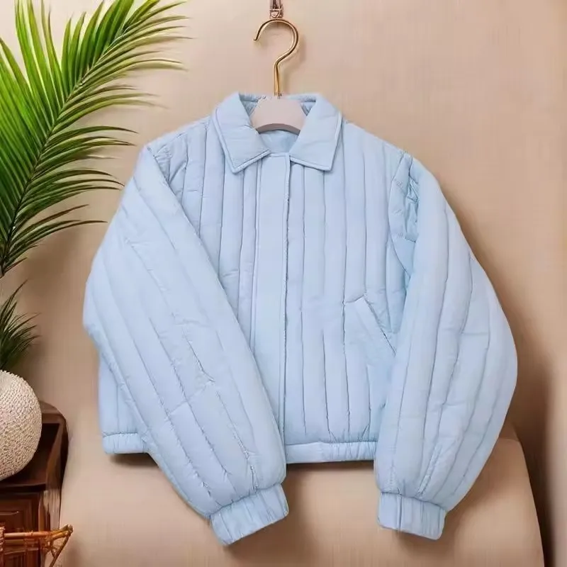 

Thin Short Cotton-Padded Jacket Female Autumn Winter 2026New Korean Down Coat Women Parkas Joker Warm Overwear Outwear Lady Tops