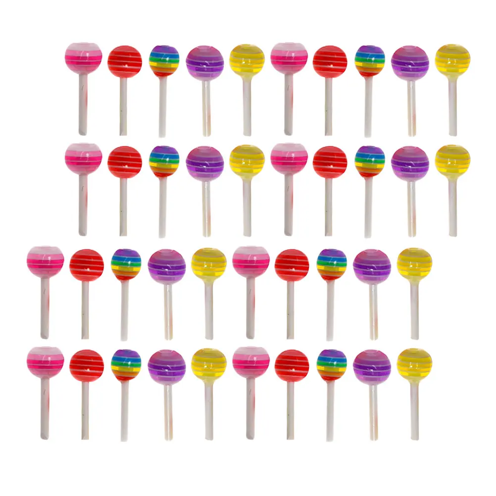 

100Pcs Rainbow Lollipop Women Nail Decors Diy Accessories Decorative Interesting Experience