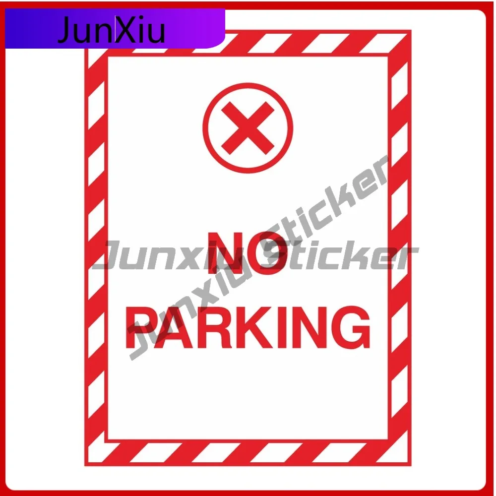 

No Parking Sign Warning Sticker Cool Laptop Scratch Cover Body Decoration Vinyl Decal For Car Truck SUV Window Bumper Laptop