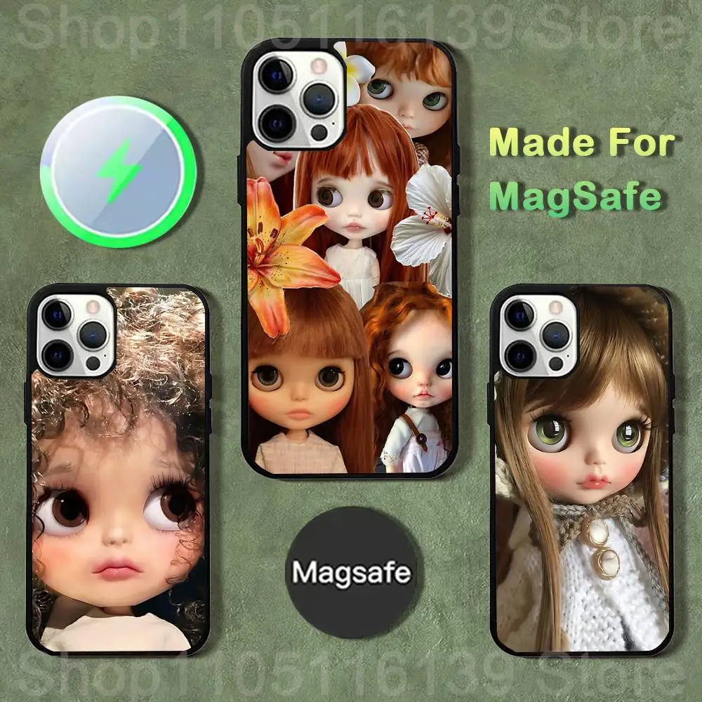 

CUTE B-BlytheS Dolls Phone Case For iPhone 17,16,15,14,13,12,11,Pro,Max,Plus,Mini,SE4,E Magnetic Magsafe Wireless Charging