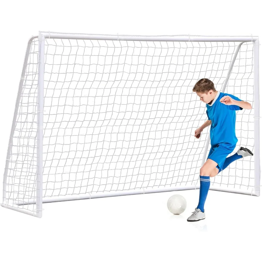 

Portable Soccer Goal for Backyard Practice: 12x6 ft 10x6.5 ft and 8x5 ft Sizes Suitable for and Adults Lightweight and Easy to