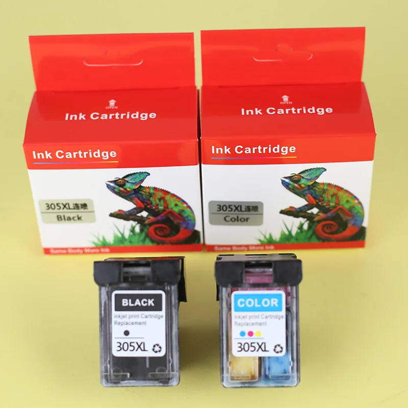 Refillable 305XL Ink Cartridge Black Tri-Color Compatible HP DeskJet 1210 1212 2331 2332 2333 2732 2752 2755 High Capacity Ink R