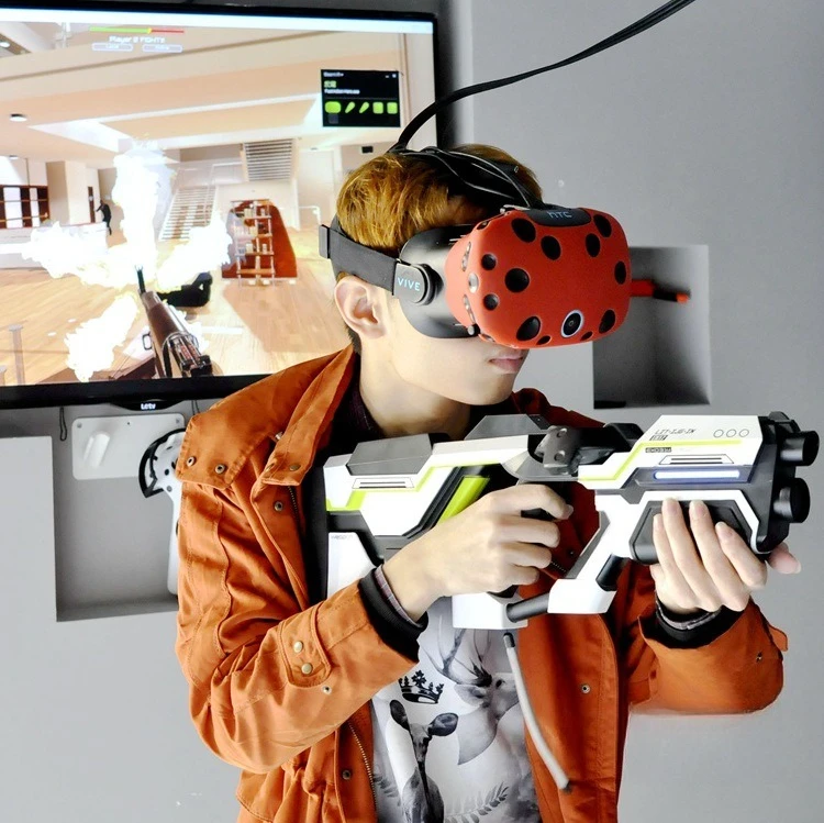 Light gun VR virtual reality virtual game treadmill holster all black ordinary version