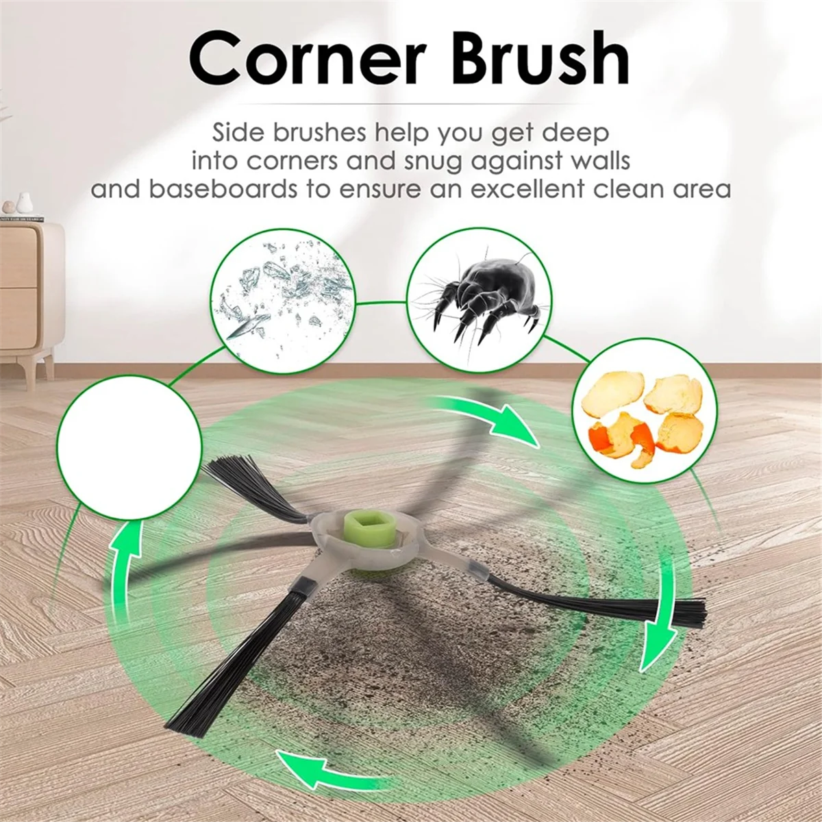 A66T 8 قطعة استبدال أجزاء ل Lefant M210 M210S M210B M213 ملحقات المكنسة الكهربائية فلتر HEPA فرشاة جانبية