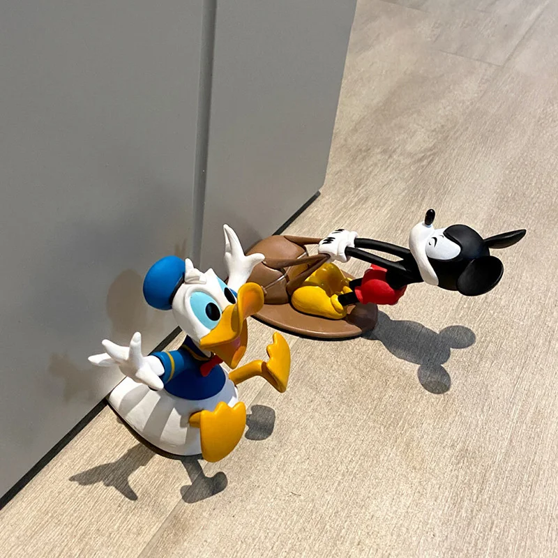 Kawaii Disney Mickey Mouse Pato Donald Animados Woody Moveis Retentor Doorstop Decorar Ornamentos Brinquedos Girls Birthday Gift