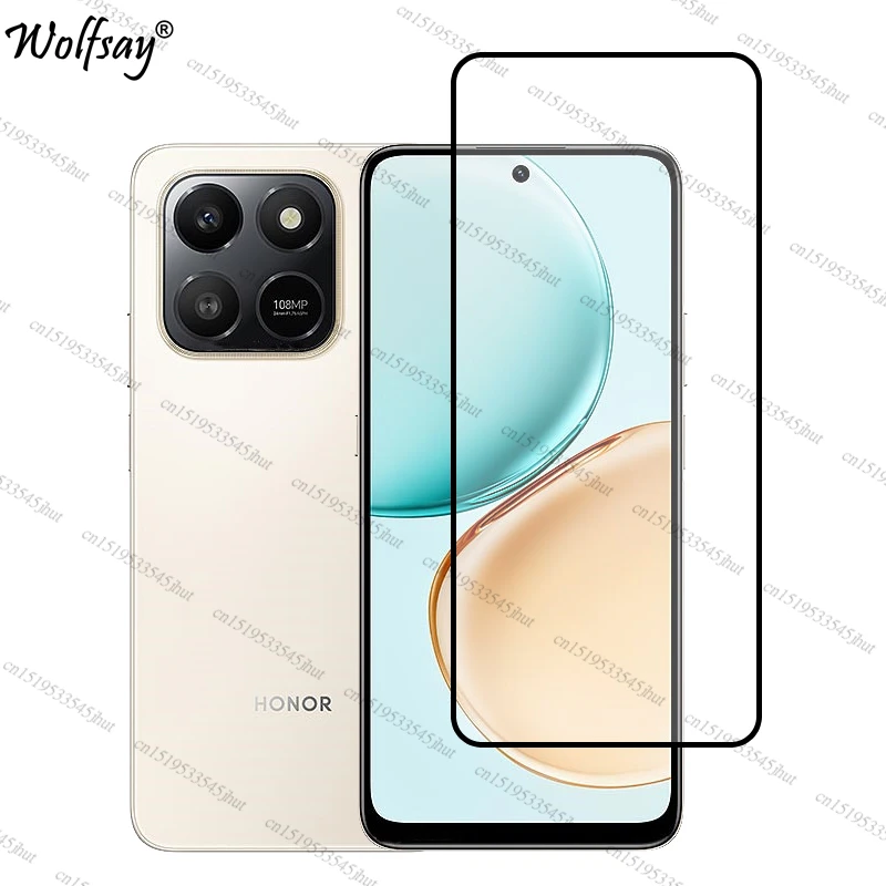 غطاء كامل من الزجاج المقسى لهاتف Honor X7d واقي للشاشة لهاتف Honor X7d 4G واقي عدسة الكاميرا زجاج الهاتف لزجاج Honor X7d