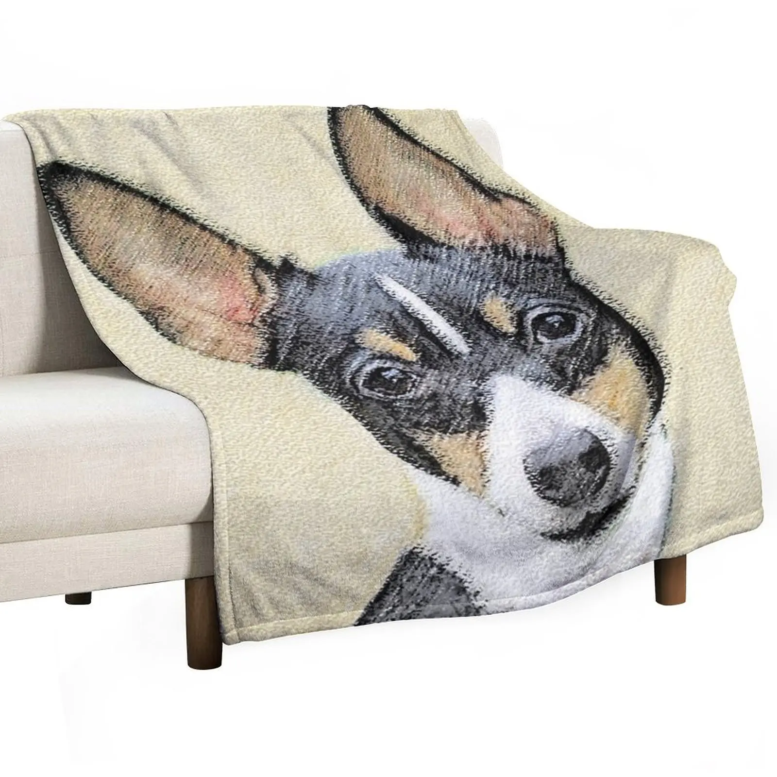 Toy Fox Terrier Throw Blanket Hair Camping Extra Large Throw bed plaid Blankets