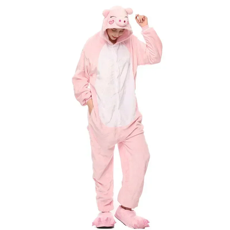 Cartoon Pajamas for Adults, Women, Men and Children, Halloween, Pig Animal Anime Housewear, Cosplay Animal Costume