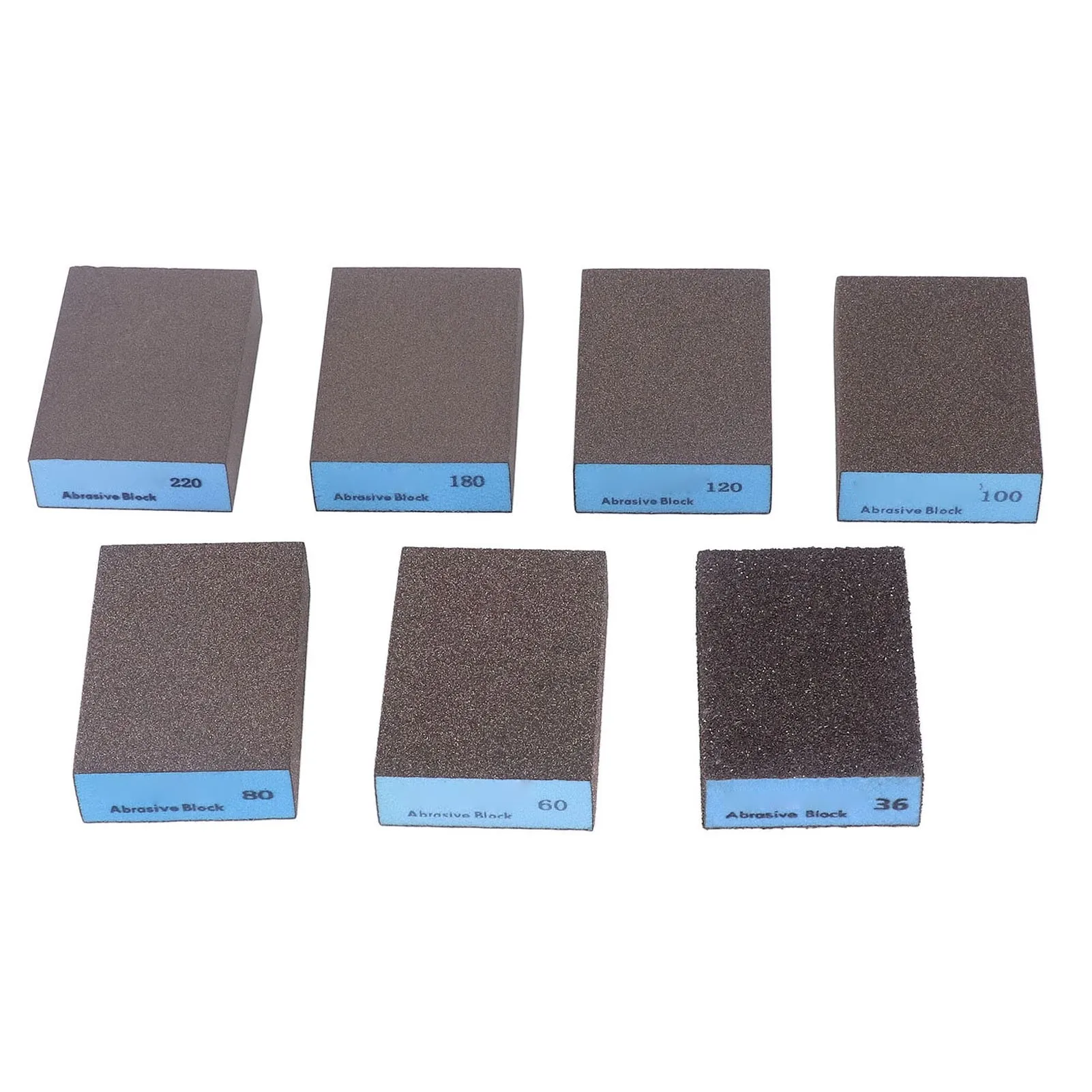 

7Pcs Sanding Sponge 36 60 80 100 120 180 220 Grits Wet Dry Sander Block Tool Set Kit