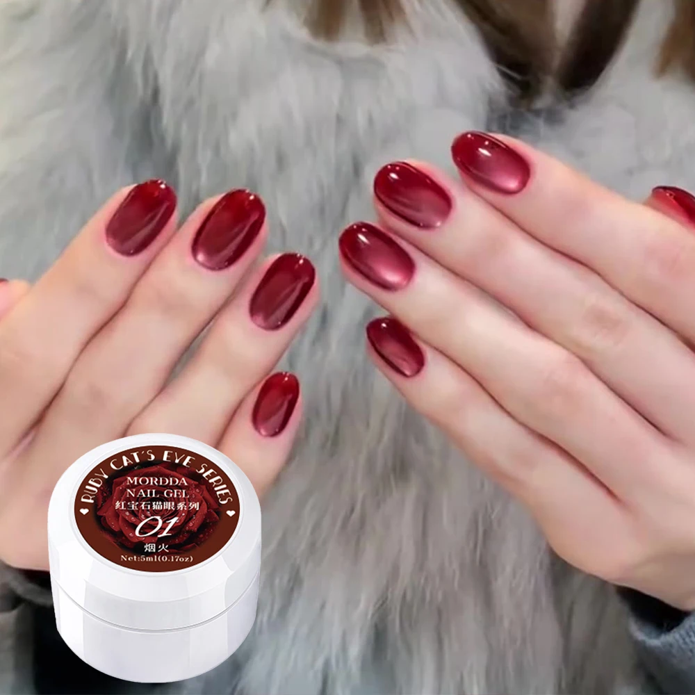 

5 мл Рождественский красный гель-лак для ногтей «кошачий глаз» Senior Glass Bead Cat Магнитный гель-лак для глаз LED Soak Off Лак для маникюра