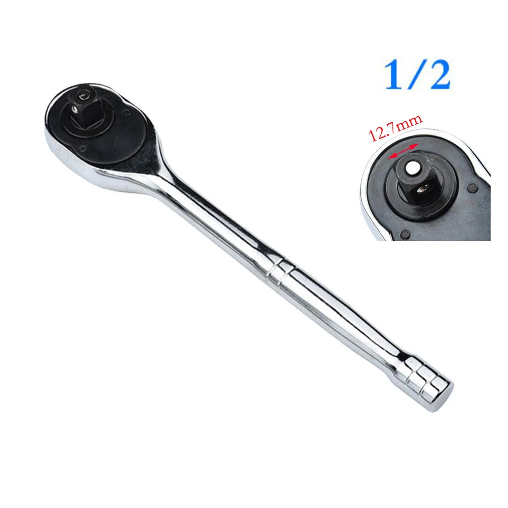 

1/4 3/8 1/2 High Torque Ratchet Wrench Socket Quick Release Square Head Spanner Ratchet Wrench Rod Screwdriver Bit Tool