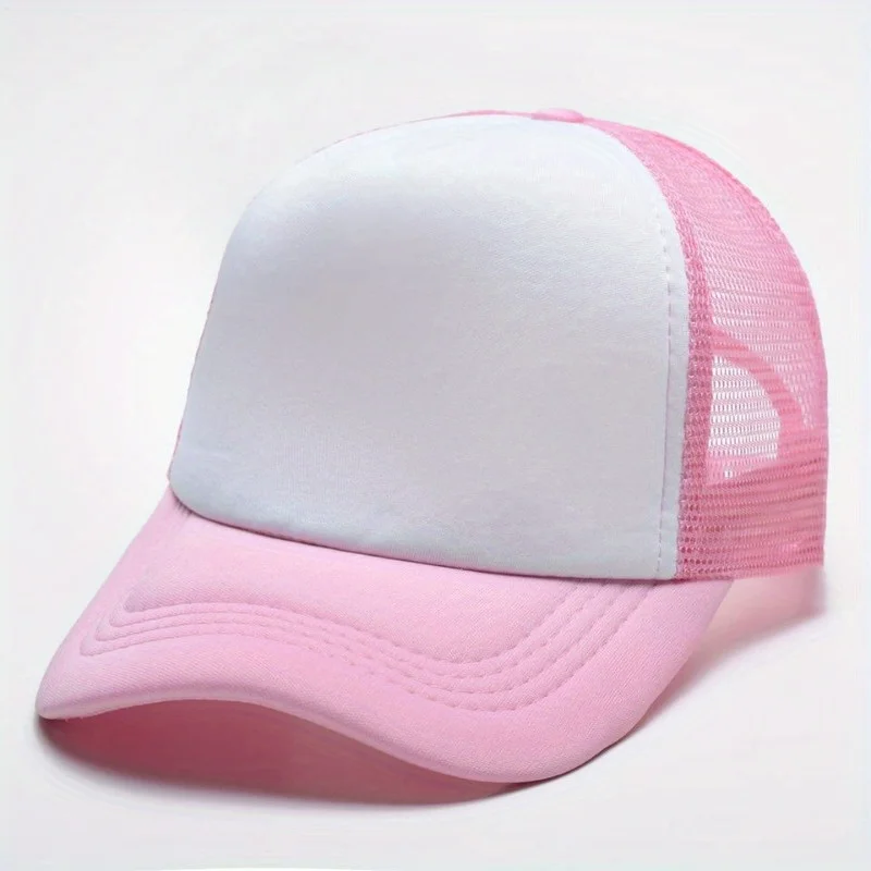 

Solid-colour Mesh Baseball Cap, Unisex Fashionable Casual Breathable Sun Hat, Outdoor Sports Trucker Cap