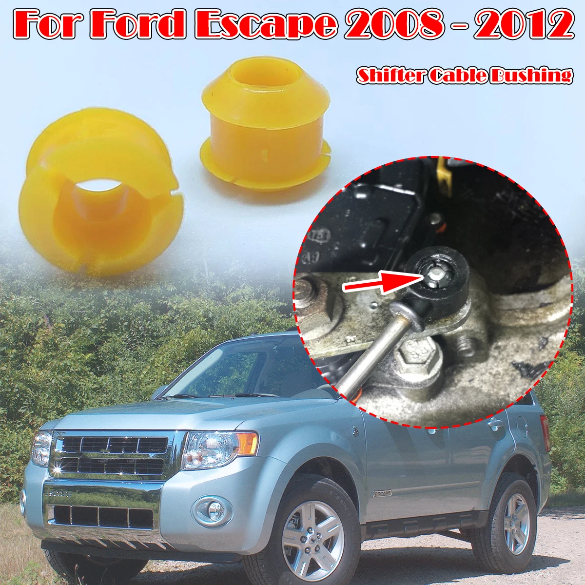 

2/4Pc For Ford Escape 2008 -2012 Shift Cable Bushing Automatic Shifting Fix Gear Selector Change Lever Linkage End Pivot Grommet