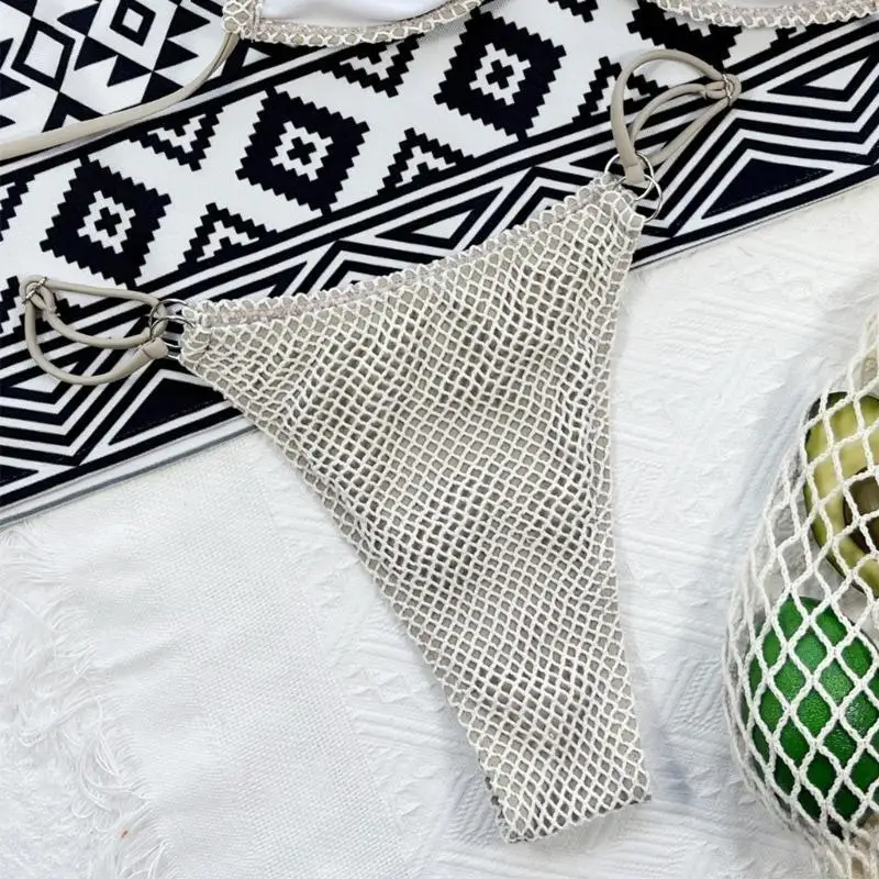 

U2JB Women Sexy Lacing Bathing Suit Set Thong Beach Wear Color Popular Swimwear